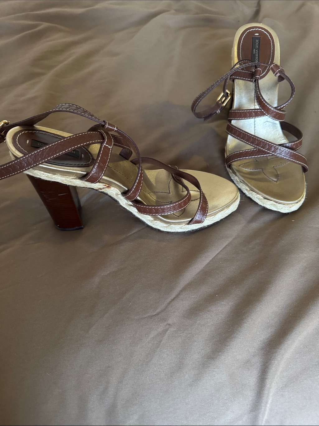 Brown Strappy High-Heel Sandals For Women